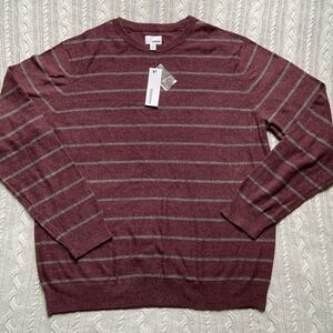 Sonoma Men’s Fine Gauge Stripe Crewneck Sweater Lightweight